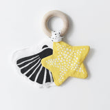 Organic Cotton & Maple Wood Starfish Crinkle Teether